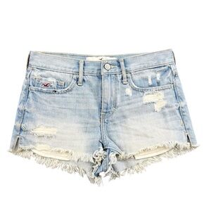 Hollister Distressed Denim Shorts 0 24